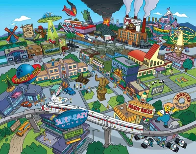 Mapa filtrado de Springfield en Fortnite
