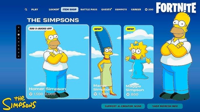 Filtraciones de Fortnite con referencias a Los Simpson