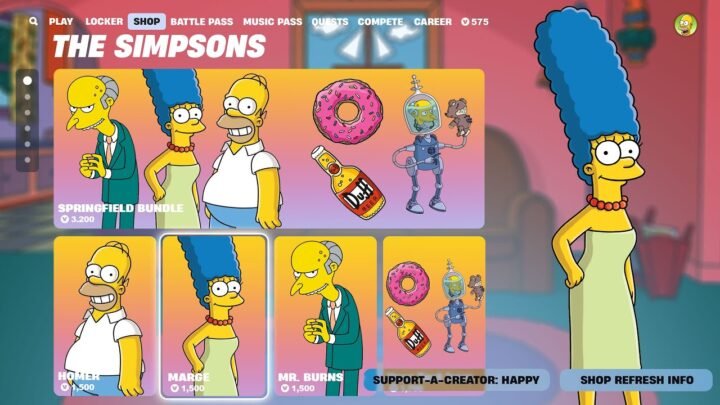 Fortnite x Los Simpson se filtra mapa completo de Springfield